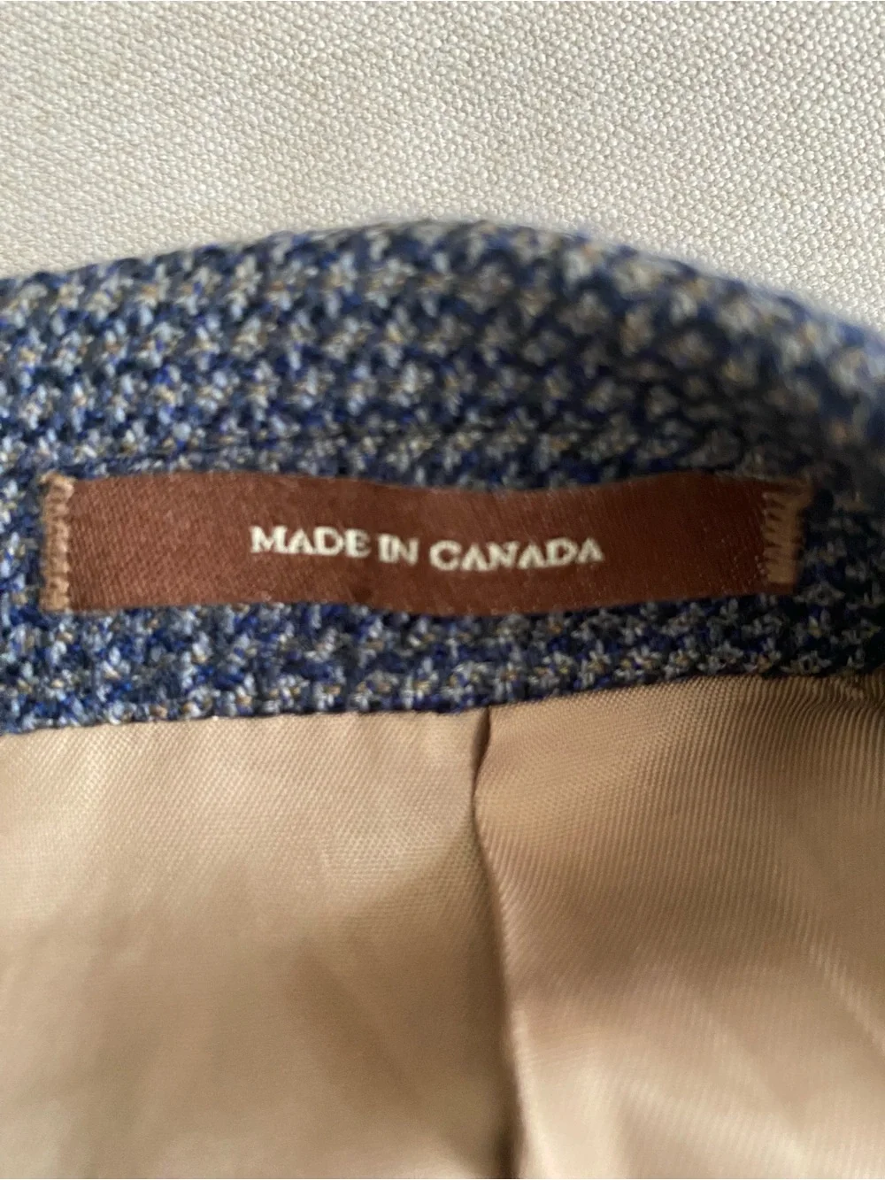PETER MILLAR Blue Micro-Check Wool Silk Sport Coat Blazer Jacket Mens 38R